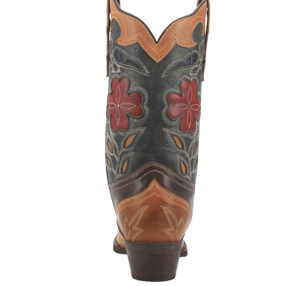 🌼Women Laredo Janis Floral Western Cowgirl Mid-Calf Genuine Leather Floral Boot - Picture 5 of 12